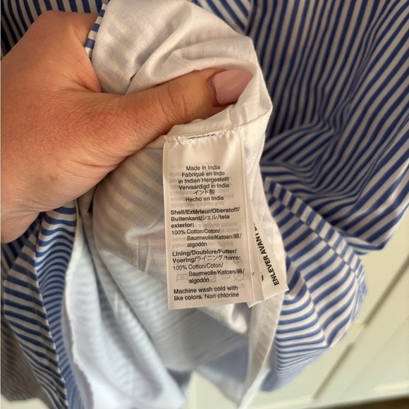 J. Crew Rosina Cotton Coastal Poplin Dress w/ Pockets Midi Length Size 8 - Picture 4 of 7